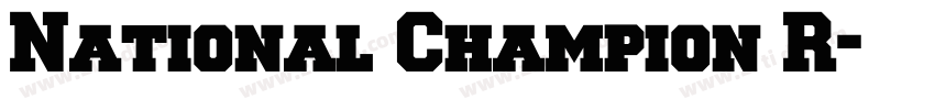 National Champion R字体转换 National Champion R字体转换